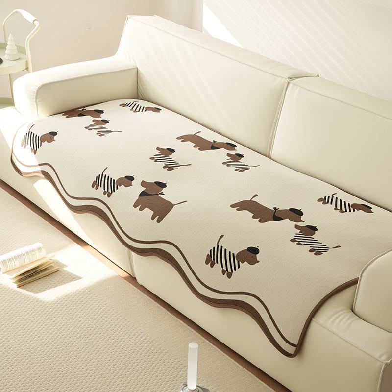 

Special-Shaped Irregular Sofa Cushion New Four-Season Universal Non-Slip Straight Row One-Piece Seat Cushion Leather Cover Cover 90*90cm