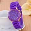 Geneva Three-Eye Silicone Watch: Fashionable Style for Ladies