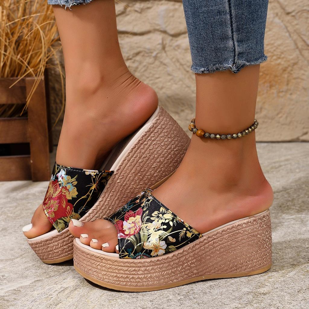 Women Slippers Beach Platform Shoes Women Casual Wedges Sandals High Heels Slippers Summer Slides Women Zapatos De Mujer