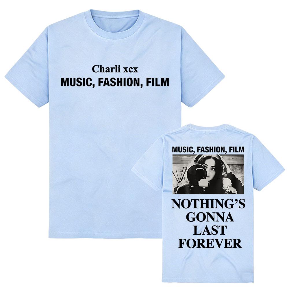 Music Fashion Film Tshirts Unisex Letter Graphic T-Shirt Crew Neck Short Sleeve Vintage Retro Clothing
