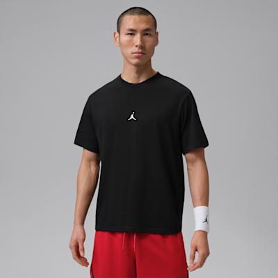 Jordan Sport T Shirts Men s Black/White Crew Neck Moderate S