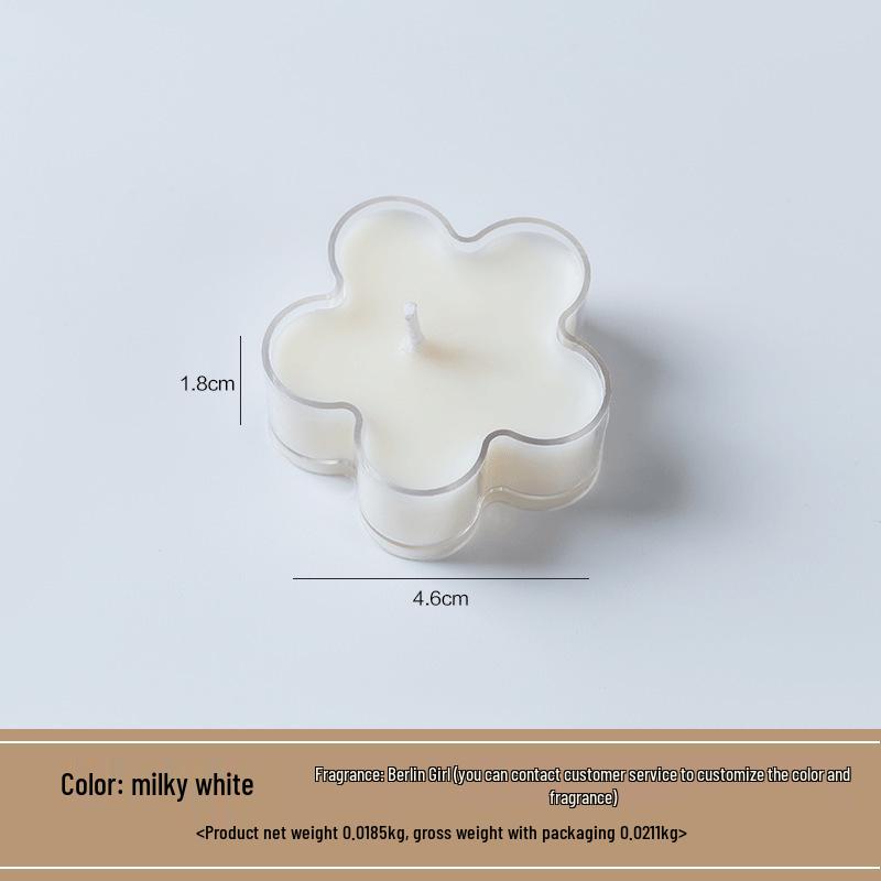 Colorful Flower-Shaped Tea Light Scented Candles - Creative Souvenir & Home Decoration for Birthdays