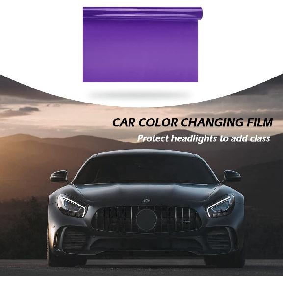 12 X 48Inch Car Light Tint Film, Cuttable&Stretchability Car Headlight Taillight Fog Light Vivid Vinyl Wrap Protector,Non-Marking Self-Adhesive