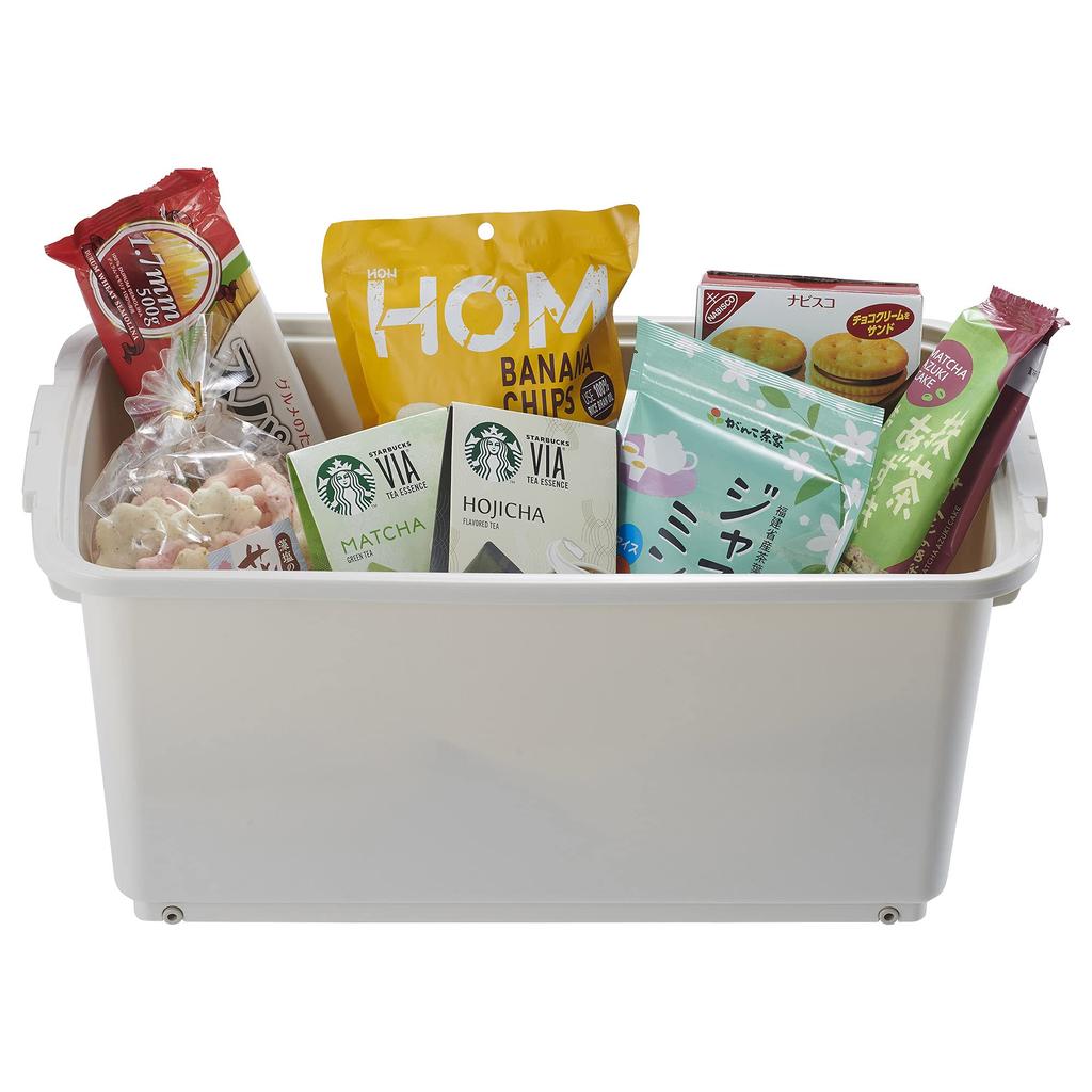 Hakuba Humidity-Proof Storage Case Dry Box AG+ 15L Silver Ion Antibacterial Stackable Warm Gray KMC-89AG15WG
