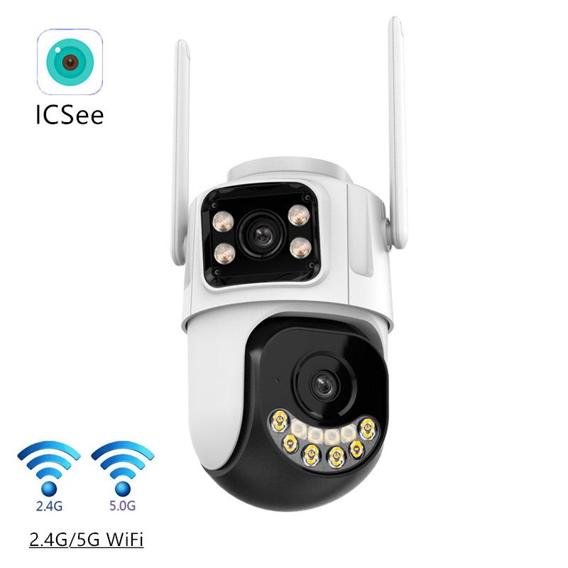

ICSEE Wireless 360° HD Night Vision Camera with Remote Mobile Access P3/5G Dual-Band WiFi Camera/EU Plug