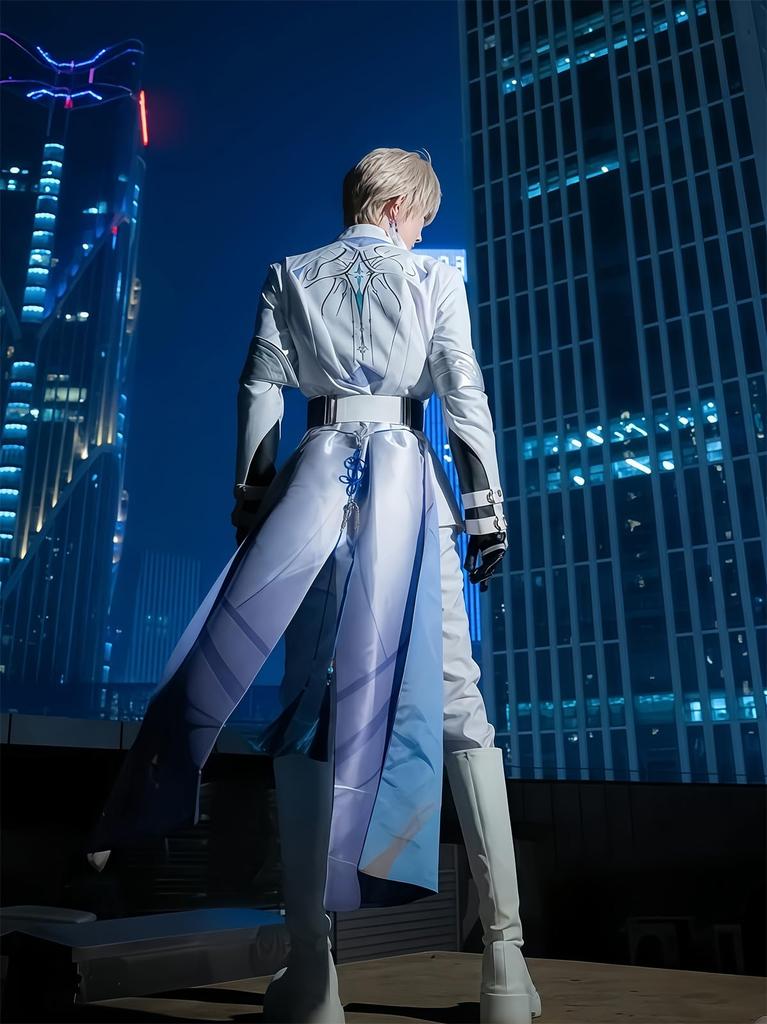 [NOKIJP] Seiya Cosplay Costume from Koi To Miku, Protagonist, Koi Miku Cosplay Combat Uniform Set with Embroidery, Popular Game Costume (Large)