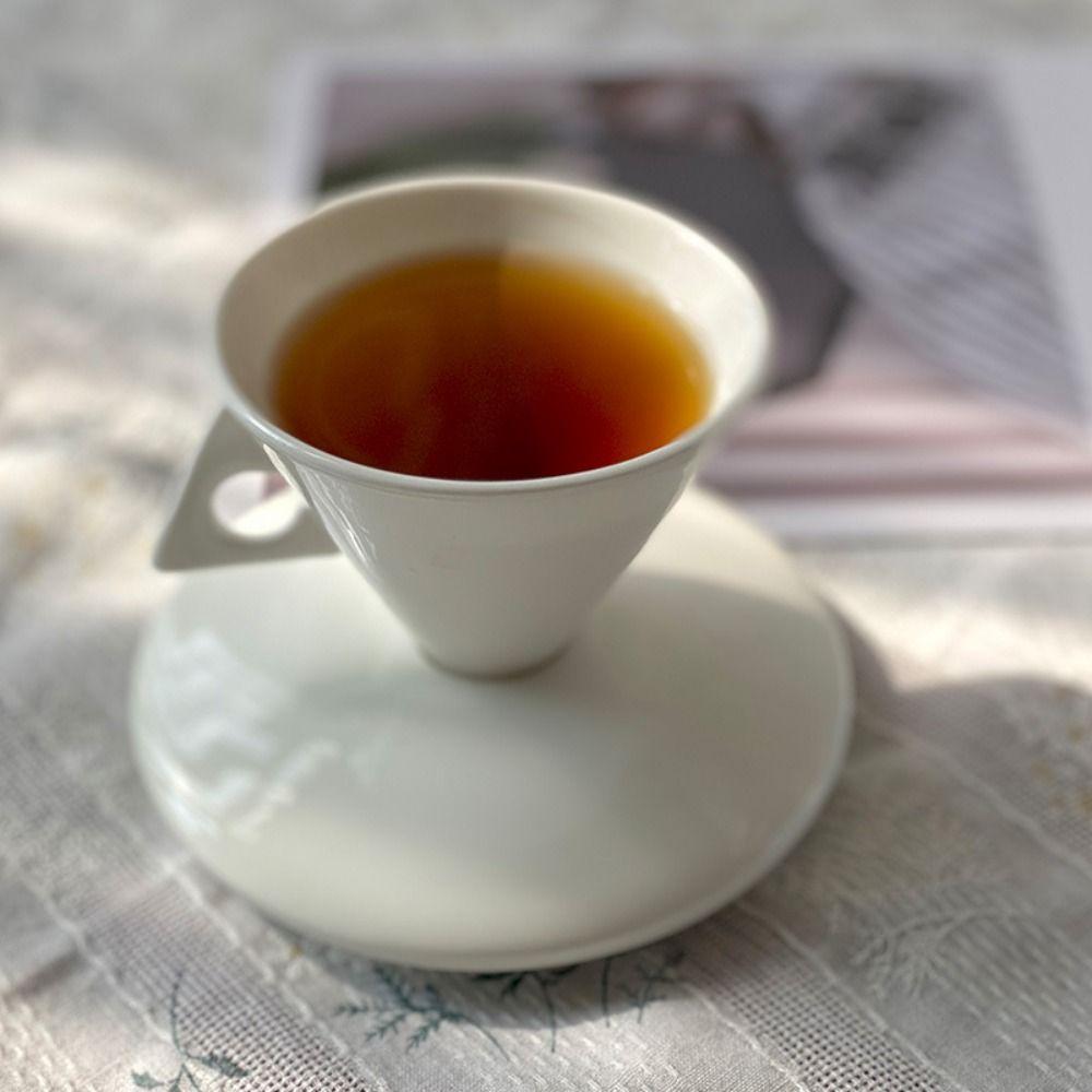 Minimalist Porcelain Espresso Cup Set Conical Coffee Mug Tea Tumbler Demitasse Cup  Gift