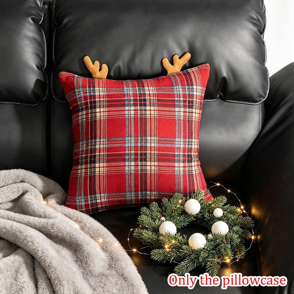 Square Christmas Pillowcases Soft Throw Pillow Case Britain Style Cushion Cover Christmas Decor