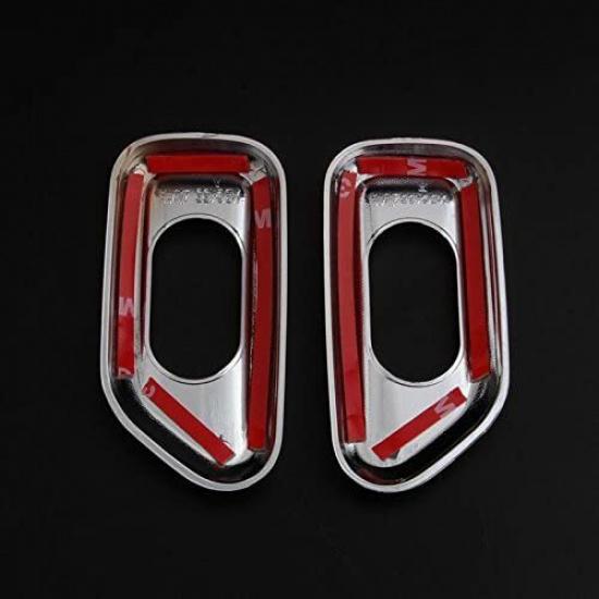 Door Handle Lock Switch Decor Cover Trim For Jeep JK JKU Wrangler 2011-17 Black