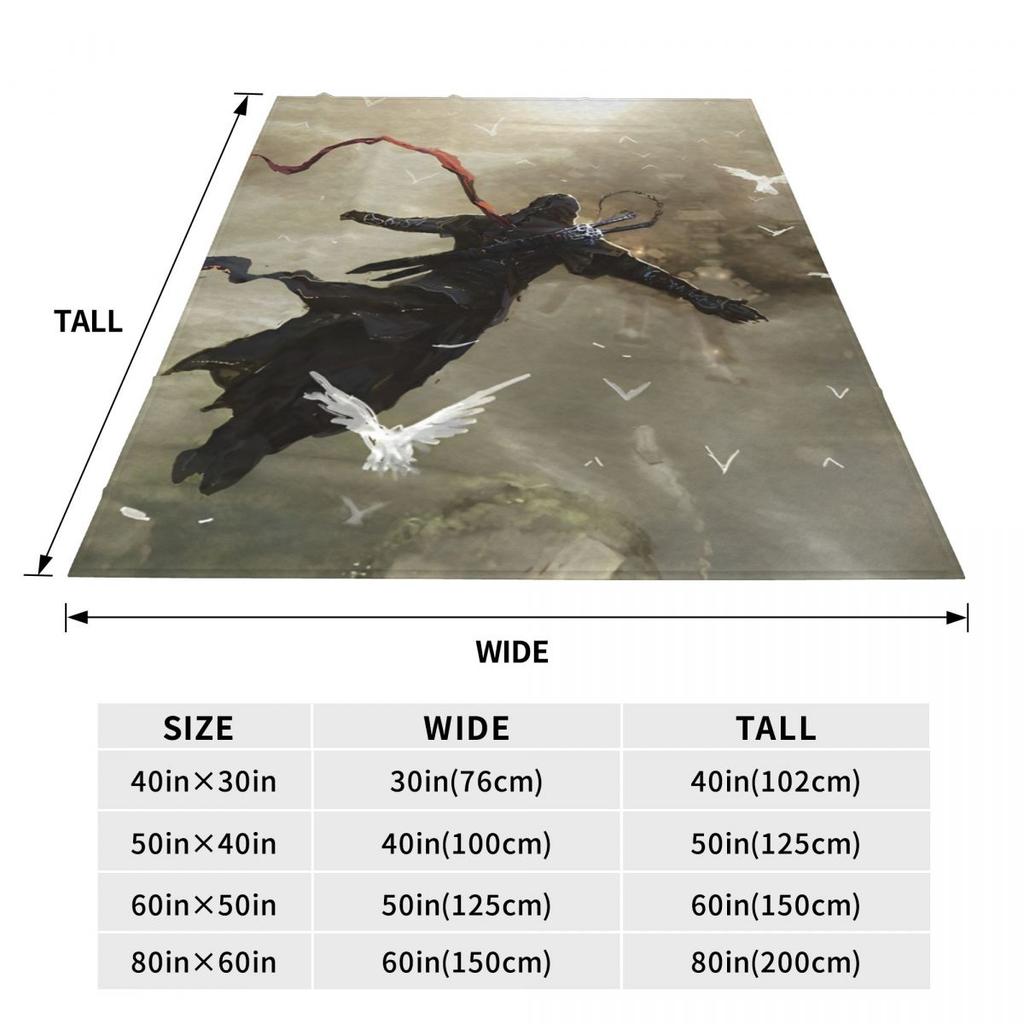 A-Assassins Creed Knitted Blanket Velvet Action Adventure Soft Throw Blanket for Bedroom Sofa Bedspread