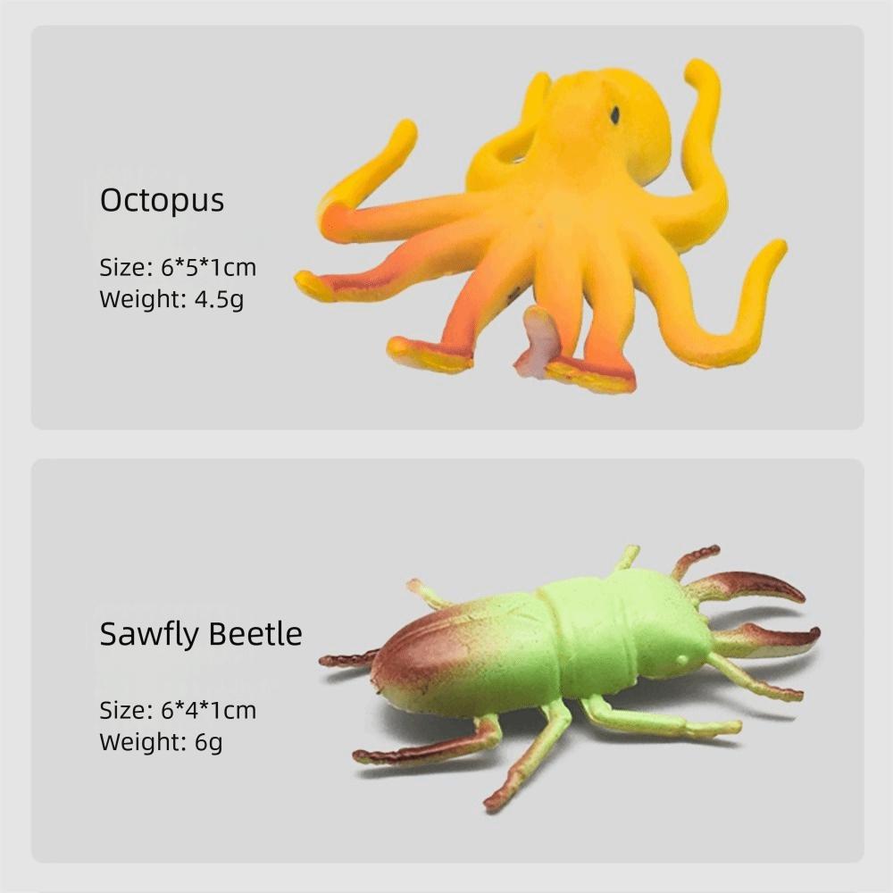 12PCS Multicolor Mini Dinosaur Action Figure Mini Realistic Model Safari Animal Toys  Early Learning