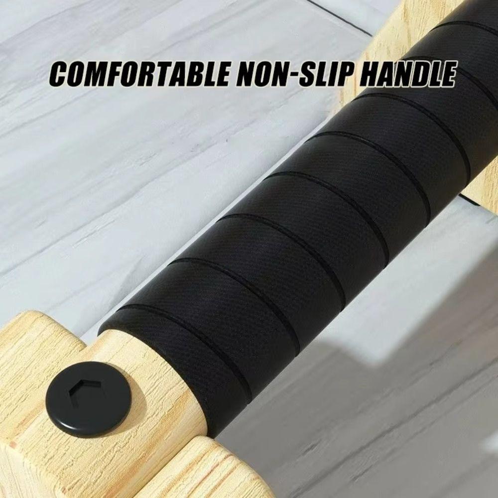 1 Pair Street Fitness Push Up Bar Solid Wood Home Exercise Equipment Push-up Rack  Floor