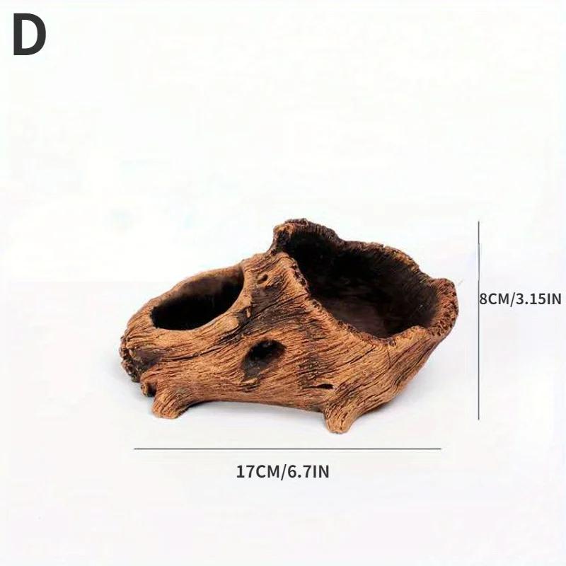 1PC Creative Retro Cement Imitation Tree Stump Root Carving Wood Succulent Flower Pot