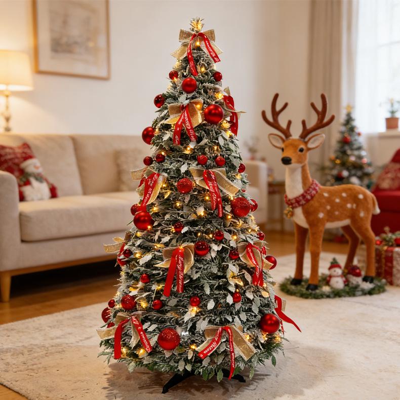 Automatic Folding Telescopic Christmas Tree with Lights for Home, Commercial, and Supermarket Decorations