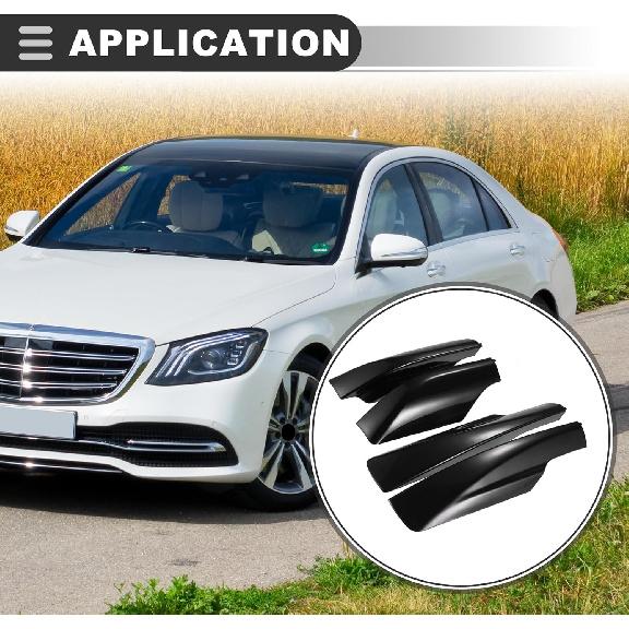 Motoforti Dachgepäckträger Schienen Endkappe, Schutzhülle Schale, für Toyota RAV4 2006-2012, Schienen Endkappen Hülle Kappe, Kunststoff, Schwarz, 4 Stück