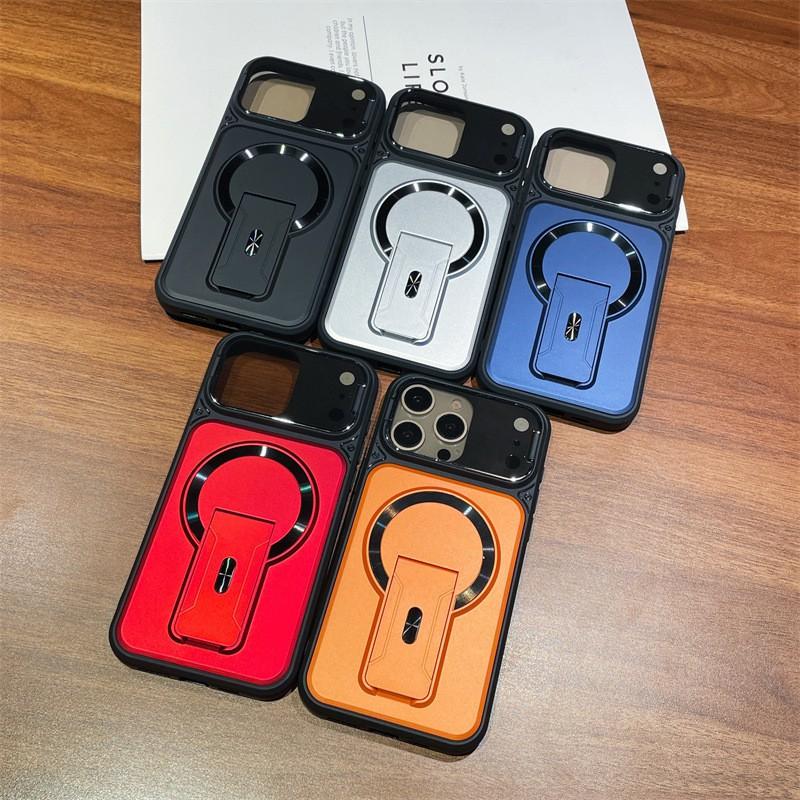 Magnetic Flip Phone Case With Hidden Kickstand IPhone 17 Pro Max 16 15 Series Shockproof Full Cover PC Matte