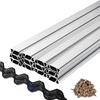 Spring Wire and Lock Channel, 6.56ft Spring Lock & U-Channel Bundle for Greenhouse, 40 Packs PE Coated Spring Wire & Aluminum Alloy Channel,Plastic