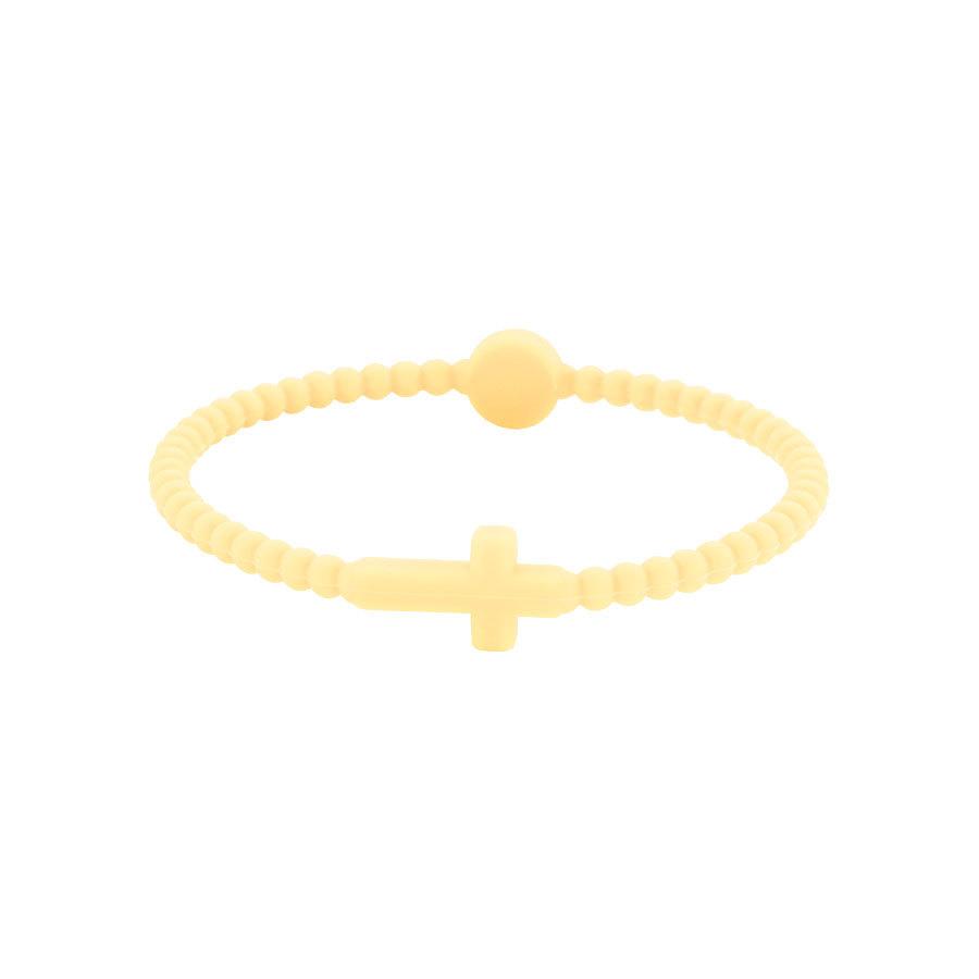 1/5pc Jesus Bracelets - Cross & Macaron-colored Beaded Silicone Bracelets Gifts for Women Men Girls Boys Kids Aldult