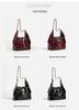 Caviar Hobo Drawstring Bucket Bag: Quilted Chain Shoulder Light Luxury Coco Style Suede