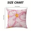 Blush Cosmos Square Jacquard Pillow Cover for Sofa Office Waist Cushion Cover Home Decorative Pillowcase
