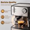 Espresso Machine, 20-Bar Coffee Machine with Milk Frothing Nozzle, 1.6L Water Tank, Black