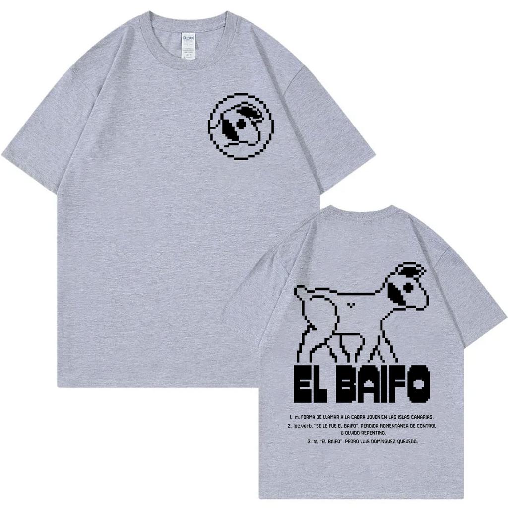 Rapper Quevedo El Baifo Double Sided Graphic T Shirts Unisex Unisex Hip Hop Vintage Summer Tshirt Fashion Casual Oversized Tshirts