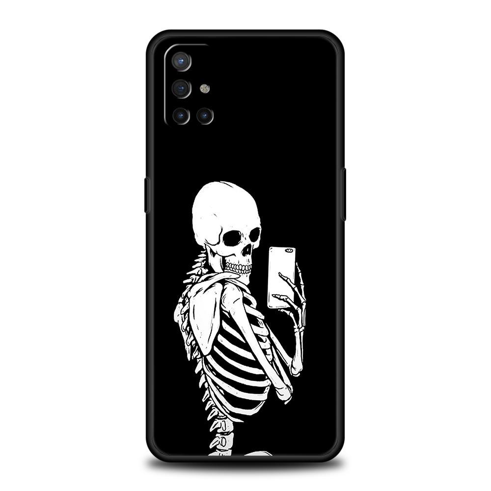 Phone Case For OnePlus 12 11 10 9 Pro 9T 12R 10R 9R 9RT 10T 8T 8 7 6T 7T Nord 2T CE 2 5G N200 N10 N100 Soft Cover Funny Skeleton