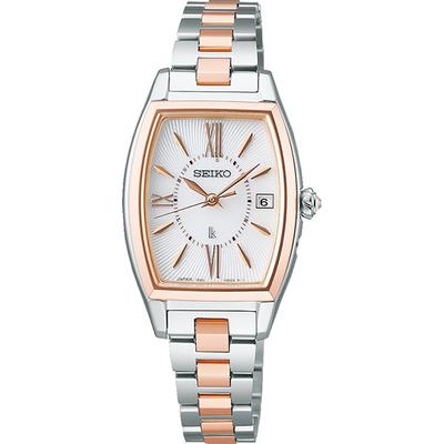 Seiko Dame SSVW230 (LUKIA Grow Solcelle Radiostyret Dame Metalarmbånd) tonneau Ur Analogt