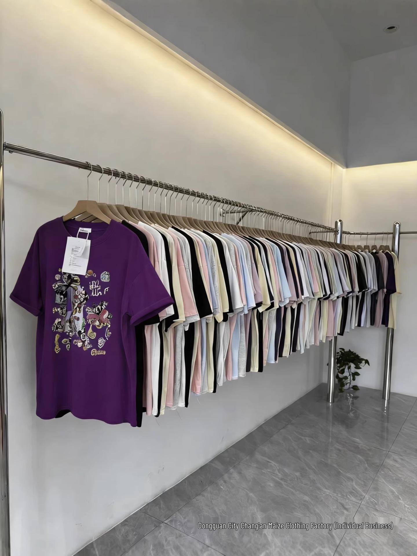 

Women s Korean Style Loose Printed Cotton T-shirt One Size (suitable for 90-160 jin)