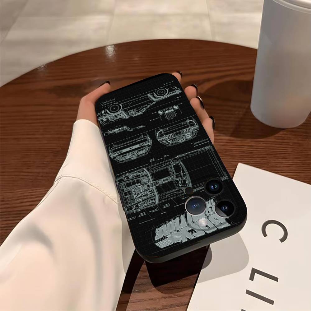 

B-Back To The Future Phone Case For iPhone 17,16,15,14,13,12,11,Pro,X,XS,Max,Plus Soft Black Cover iPhone17air