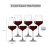 Red Wine Goblet ,Large Crystal Wine Glass, Christmas Durable Modern Beautiful Stemmed Wine Glasses,Clear Stylish Wine Glass