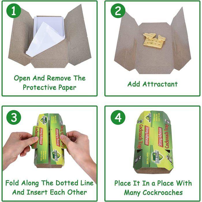 20 Sticky Cockroach and Blattella Traps Powerful Non-Toxic Cockroach Trap Effective Cockroach Catcher for Garden House Kitchen