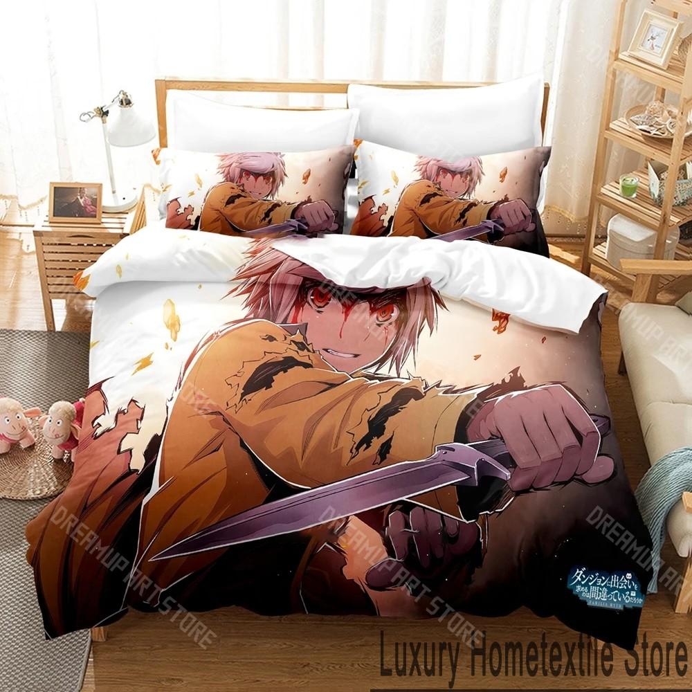 3D Printed DanMach Anime Bedding Set for Boys Girls Duvet Cover And Pillowcase Twin Queen King Full Single Double Sizes