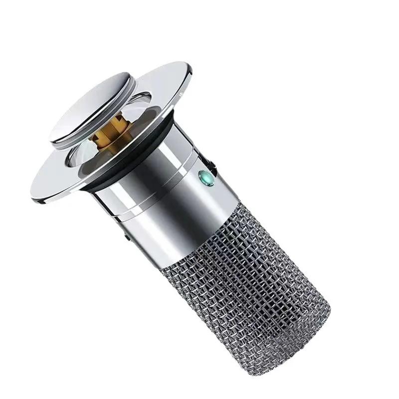 Universal Rebound Drain Plug Filter Basin Pop-up Chrome Sink Filter with Hair Catcher Bathroom Sink Drain Stopper Easy Push Type