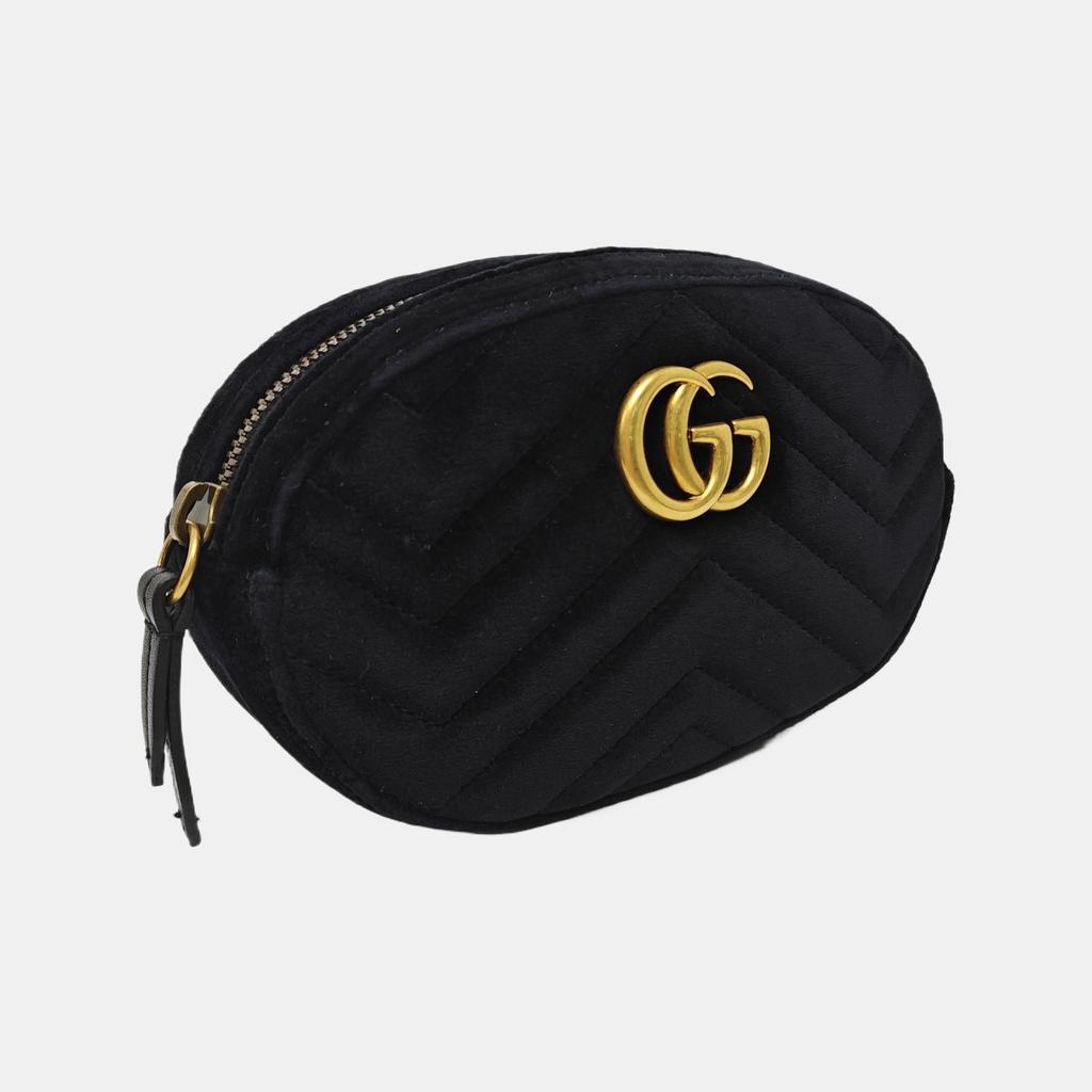 [Gebraucht] Marmont Gold Logo gesteppte Samt Brusttasche - Sehr Gut #1XU6QJ8