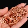 100pcs Red Copper Oil Drain Plug Gasket Kit M4-M14 Universal Car Engine Oil Pan Leak Prevention O-Ring Sealing Washers Auto Part