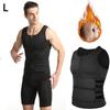 Gilet Sauna Uomo con Zip Frontale, Doppie Cinghie Regolabili e Tessuto Termocatturante, Perfetto per Allenamento in Palestra e Modellamento del Corpo