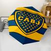 Club Atlético Boca Juniors Print Automatic Umbrella, 8 Rib Iron Frame, Plastic Handle, Suitable for Outdoor Travel &Daily , Ideal Gift