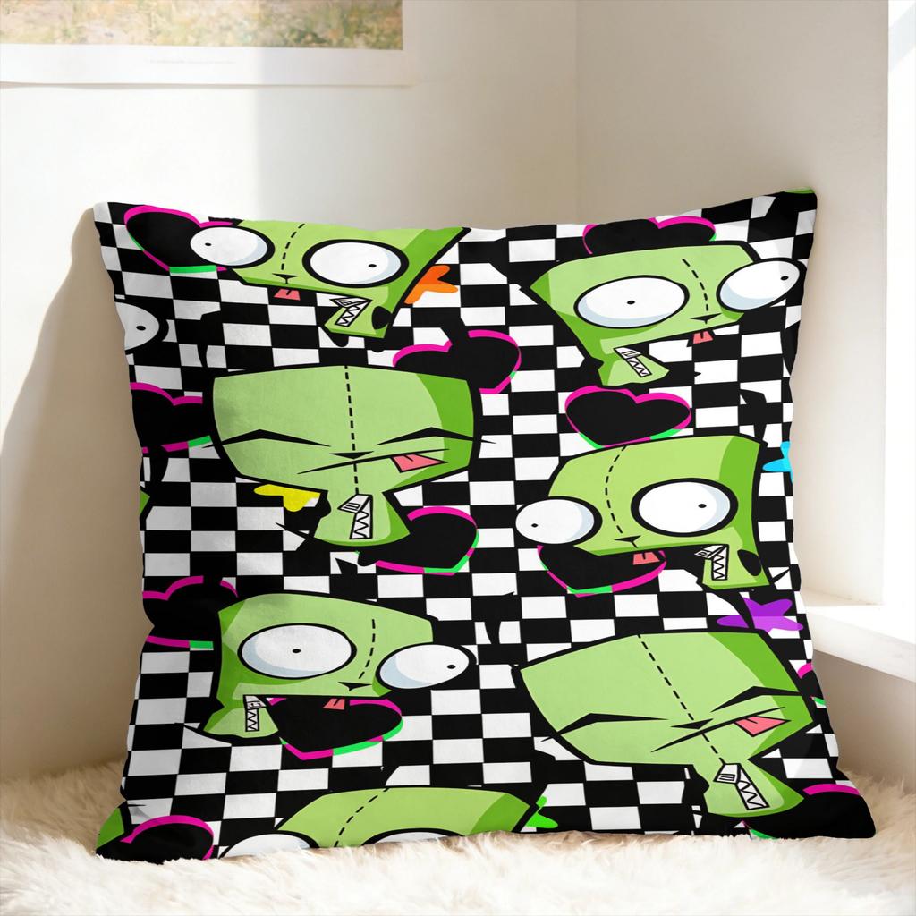 Pillow Case I-Invader Zim Anime Graphic Pillow Cover For Sofa Home Decor Cute Funny Pillowcases