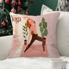 Yoga Pillow Case Plush Fabric Soft Double Sided Print Sofa Cushion Cover Throw Pillow Covers
