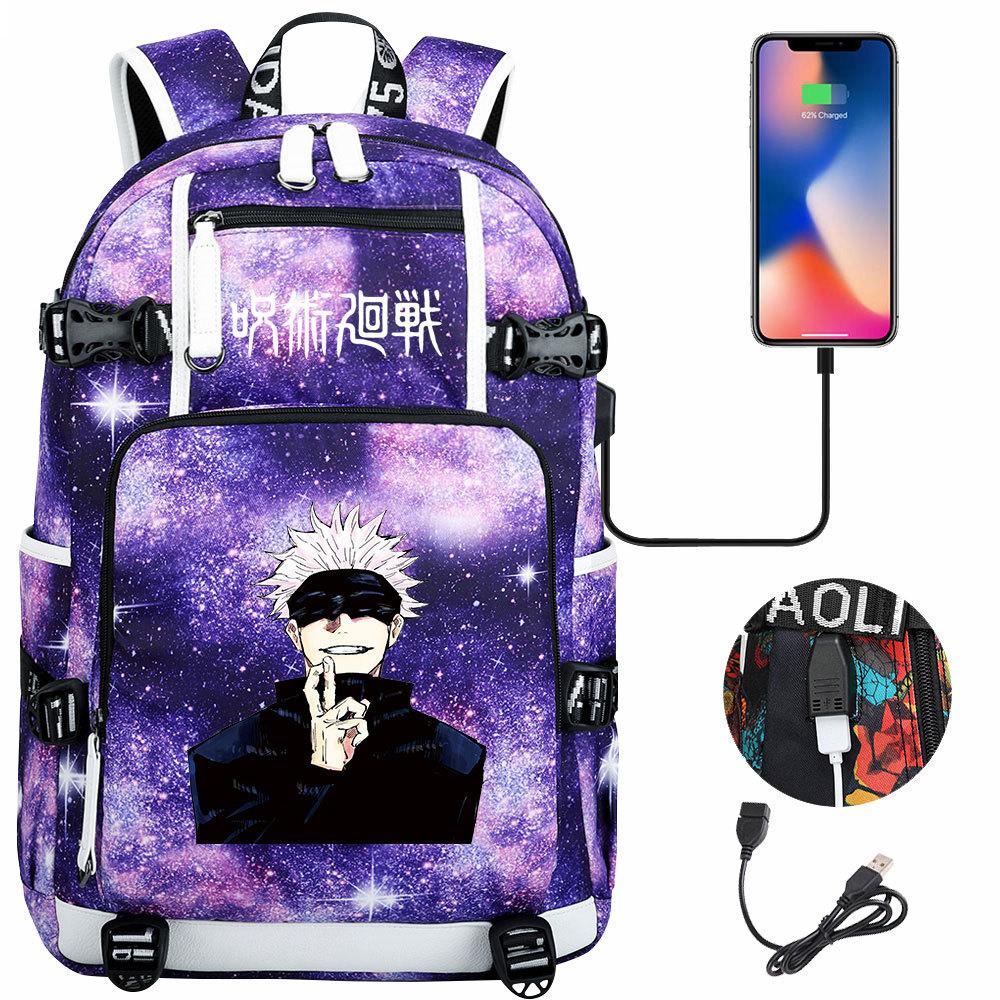 Mochila con Auriculares USB Estampados de Jujutsu Kaisen
