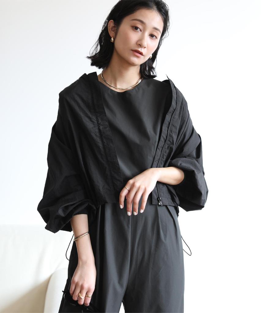 Yours Drawstring Blouson Rash Guard BFXU1739 Women's L Black