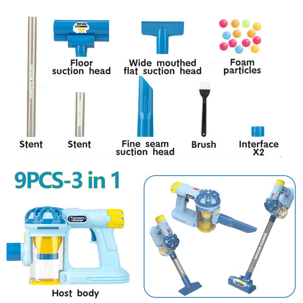 Simulation Electric Vacuum Cleaner Set for Toddlers Kids Pretend Play Toys Role Play Housekeeping Toys Educational Toys Gifts