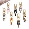 Originality Metal Cat Color Printing Keychain Personality Backpack Small Pendant Keyring Charms Animal Cute Key Chain Ring Gift