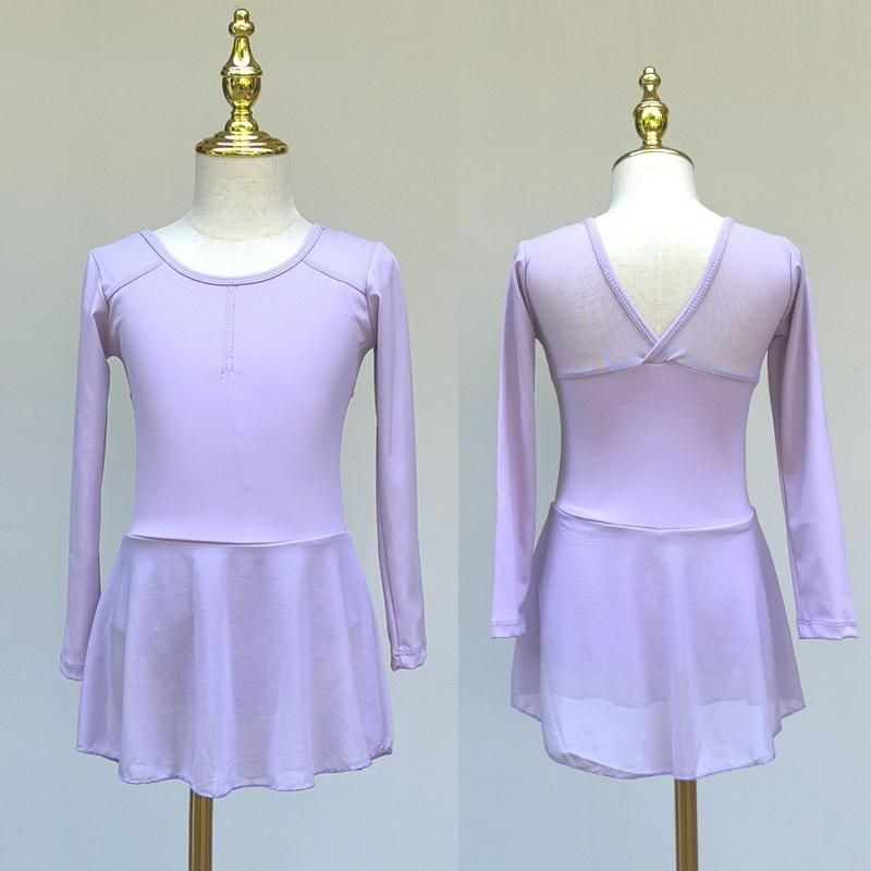 Children's Ballet Dance Clothes, Children's Practice Clothes, Women's One-piece Skirts, Long-sleeved Dance Clothes, Suspenders, One-piece Clothes