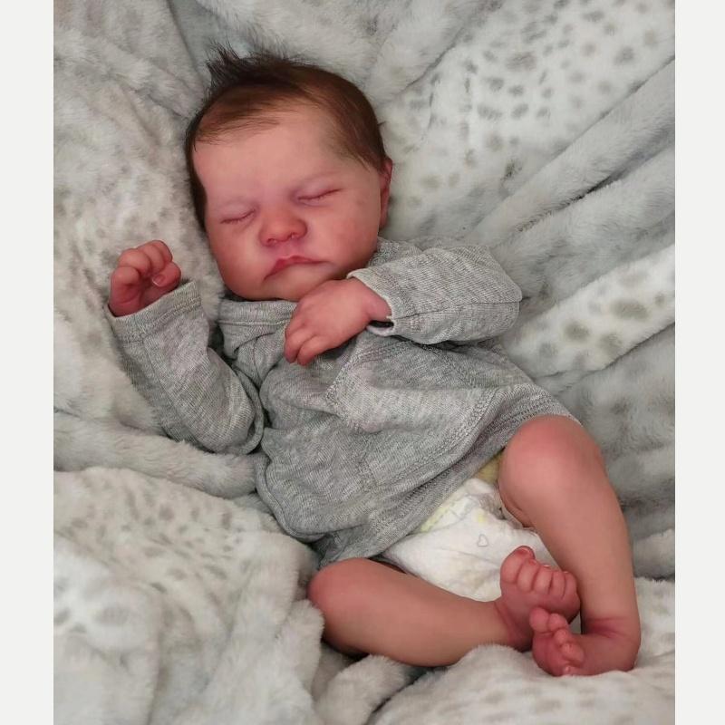 

49 см кукла-реборн Levi 3D окрашенная кожа новорожденная кукла реалистичная 19 дюймов реалистичная имплантированная кукла-младенец игрушка для девочки и мальчика подарок на день рождения Рождество Full Silicone Girl