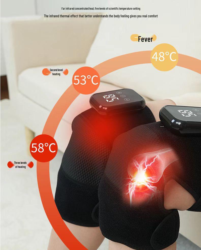 Smart Electric Heating Pads for Knee, Shoulder & Elbow - 3-Speed Temperature Control, Vibration Massage, All-Season Use