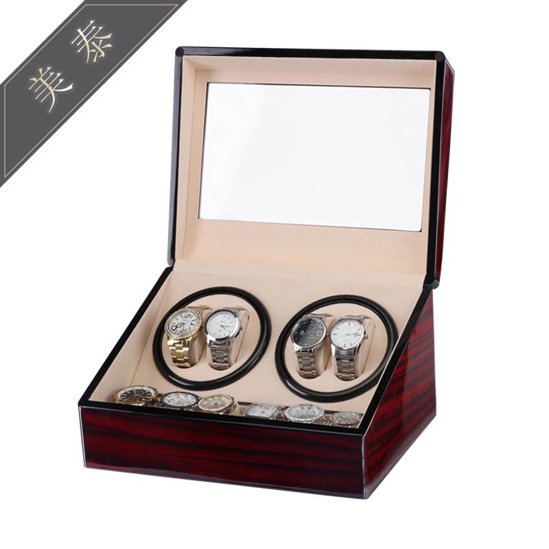 Automatic Piano Lacquer Watch Winder: Electric Motor Box for 4+6 Watches