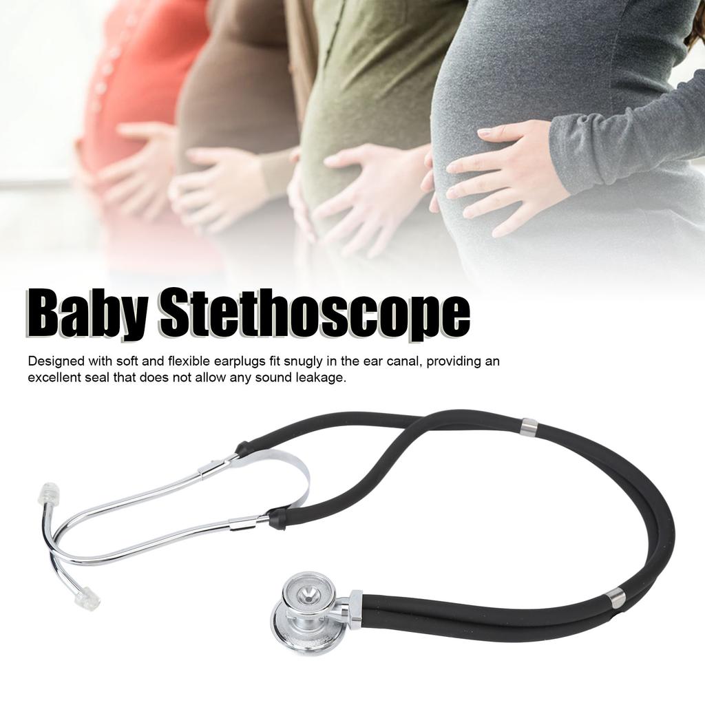 Stethoscope Soft Earplugs Sealed Monitor Heartbeat Infant Dual Head Cardiology Stethescope
