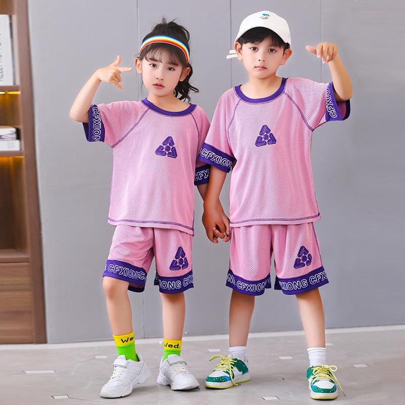 

Детский быстросохнущий летний спортивный костюм 2025: Топ с короткими рукавами и шорты 110 cm